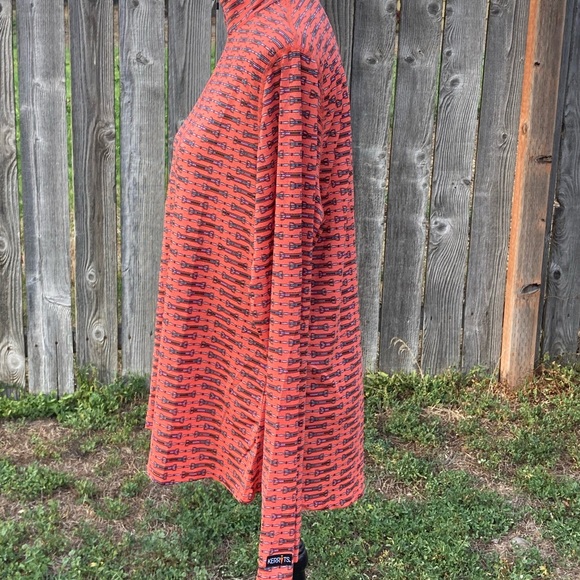 Kerrits Summer Ice Fil Pink Snaffle Bit Pullover 1/4 Zip Long Sleeve Shirt 2X - Picture 3 of 8